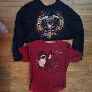 Harley-Davidson graffic tees-set of 2